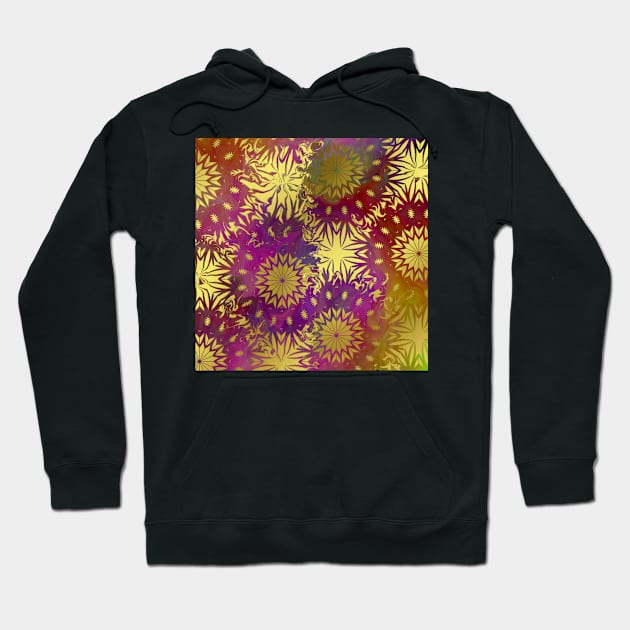 Abstract Golden Mandala Hoodie by Mazz M